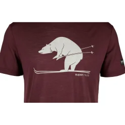 - Skiing Bear Tee - Merinoshirt><noscript><img width=