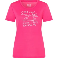super.natural - Women's Cote D'Azur Tee - Merinoshirt^ Alltagsbekleidung|Shirts, Hemden & Longsleeves
