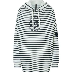 super.natural - Women's Feel Good Stripe Hibiskus Bio Hoodie - Hoodie