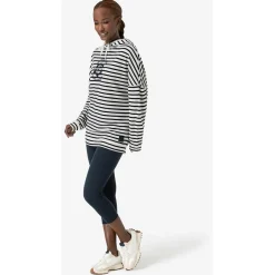super.natural - Women's Feel Good Stripe Hibiskus Bio Hoodie - Hoodie