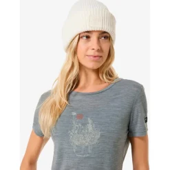 super.natural - Women's Flowerhands Tee - Merinoshirt