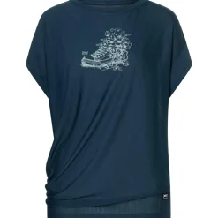 super.natural - Women's Flower Sneakers Loose Tee - Merinoshirt