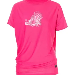 super.natural - Women's Flower Sneakers Loose Tee - Merinoshirt