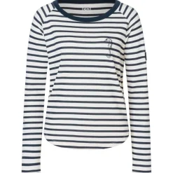 Hot - Women's Sea Horse Stripe Bio Crew - Merinolongsleeve Alltagsbekleidung|Pullover & Hoodies