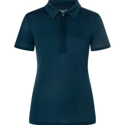 New - Women's Zip Polo - Merinoshirt Alltagsbekleidung|Shirts, Hemden & Longsleeves