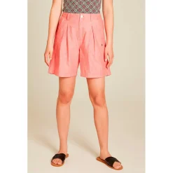 - Women's High Waist Shorts in Leinenoptik - Shorts>Tranquillo Outlet