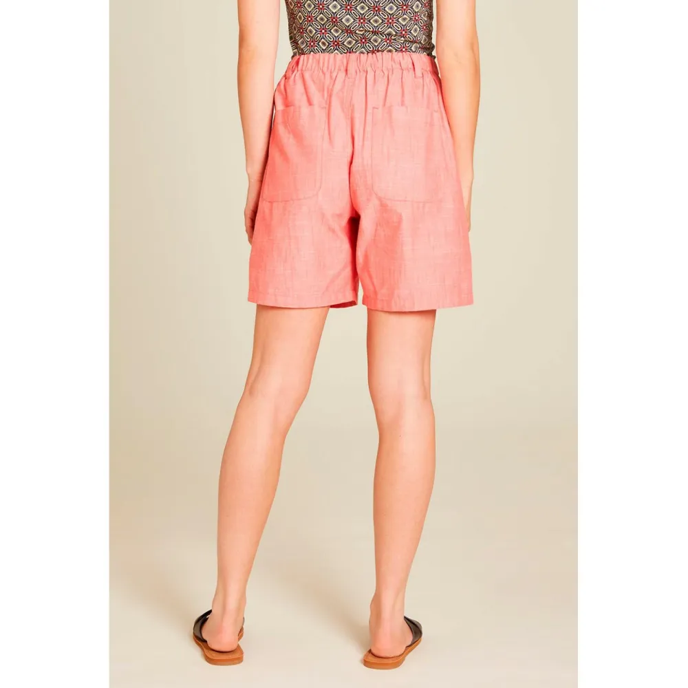 - Women's High Waist Shorts in Leinenoptik - Shorts>Tranquillo Outlet