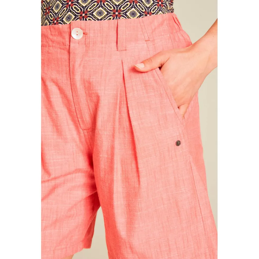 - Women's High Waist Shorts in Leinenoptik - Shorts>Tranquillo Outlet