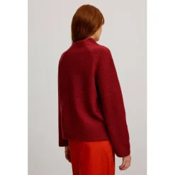 - Women's Kurzer Pullover aus Reiner Walkwolle - Wollpullover><noscript><img width=