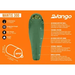 Vango - Mantis 300 - Kunstfaserschlafsack^ Trekkingausrüstung|Kunstfaserschlafsäcke
