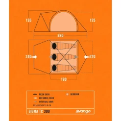 Vango - Sigma TC 300 - 3-Personen Zelt^ Zelte|3-Personen Zelte