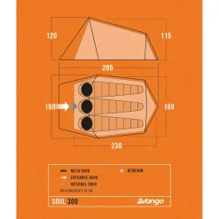 Vango - Soul 300 - 3-Personen Zelt^ Trekkingzelte|Trekkingausrüstung