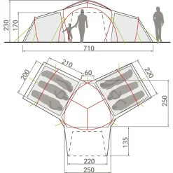 Vaude - Badawi Long 6P - Gruppenzelt^ Zelte